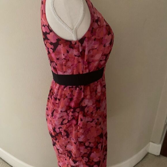 Ann Taylor Loft Pink Floral Patterned Sleeveless Dress - Picture 6 of 11